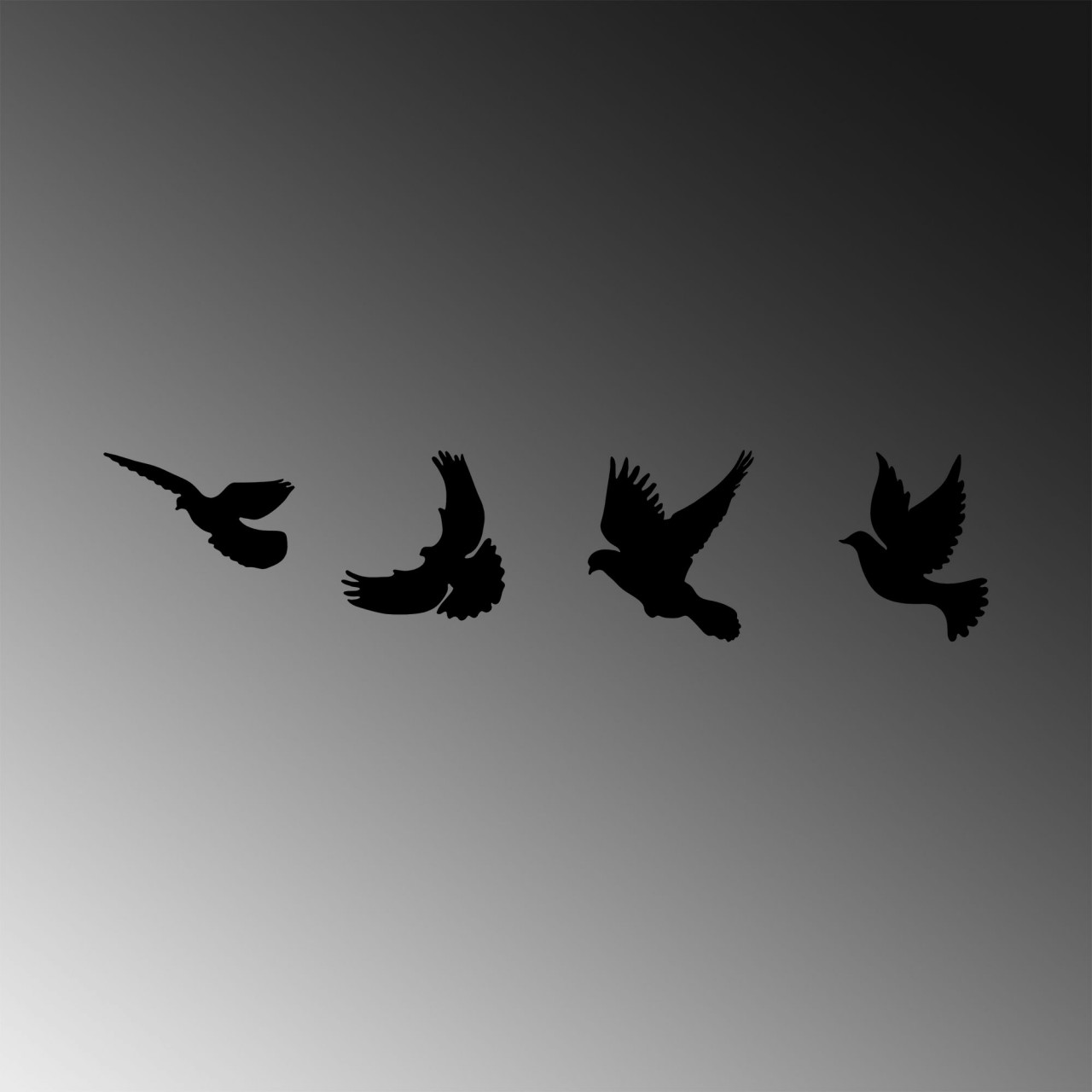 Poze Accesoriu decorativ de perete metalic Pigeons - 293