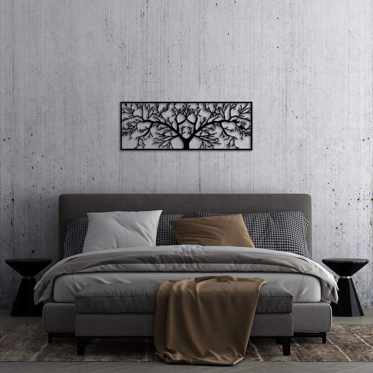 Poze Accesoriu decorativ de perete metalic Tree - 268