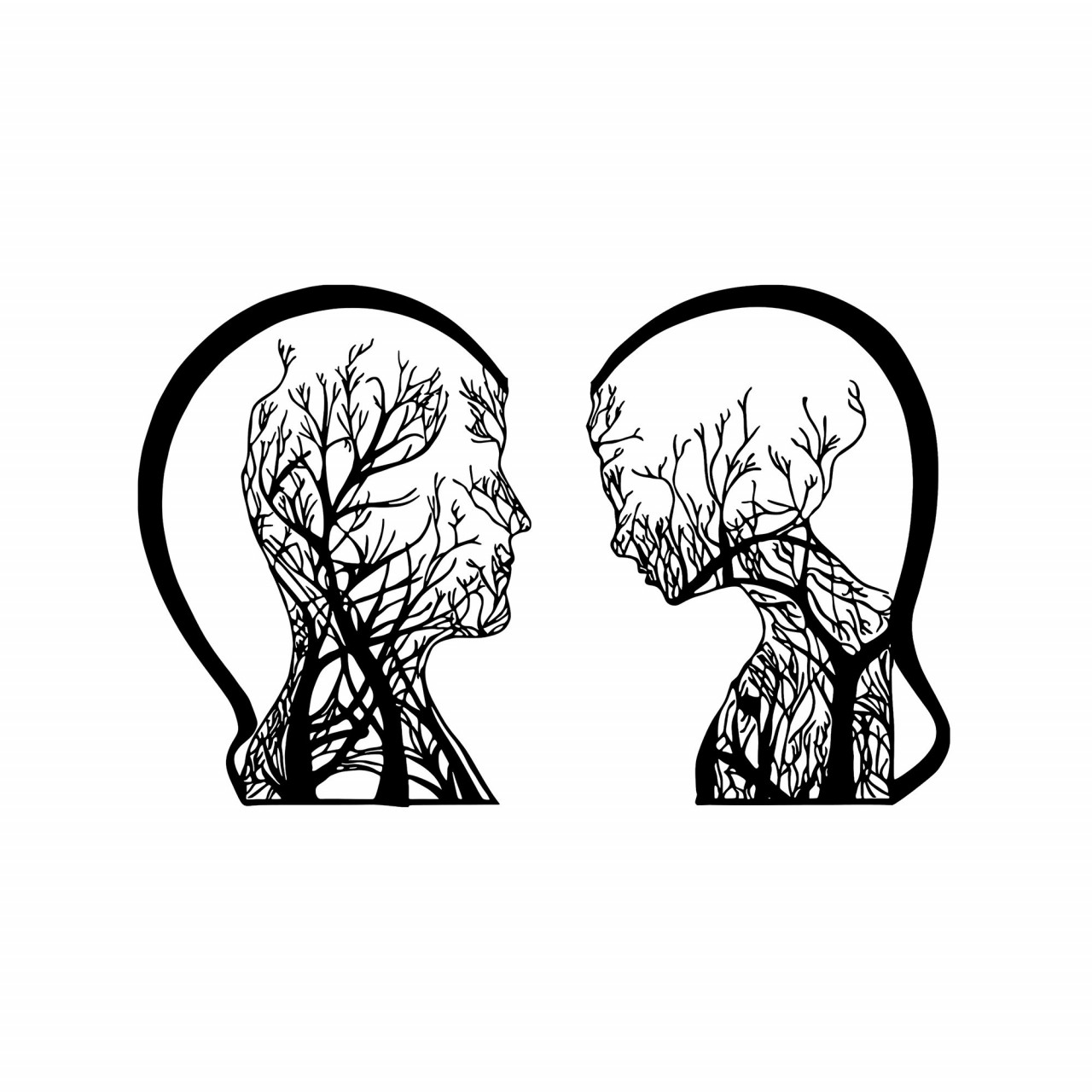 Poze Accesoriu decorativ de perete metalic Tree man and woman - 327