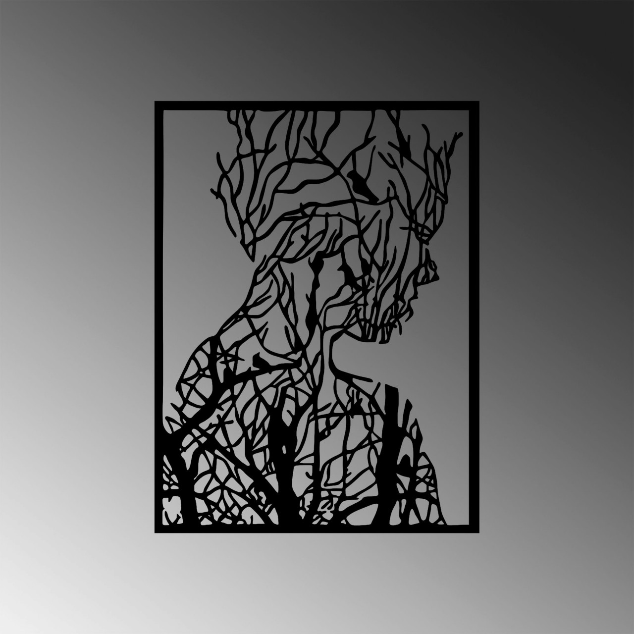 Poze Accesoriu decorativ de perete metalic Tree Man - Model 319