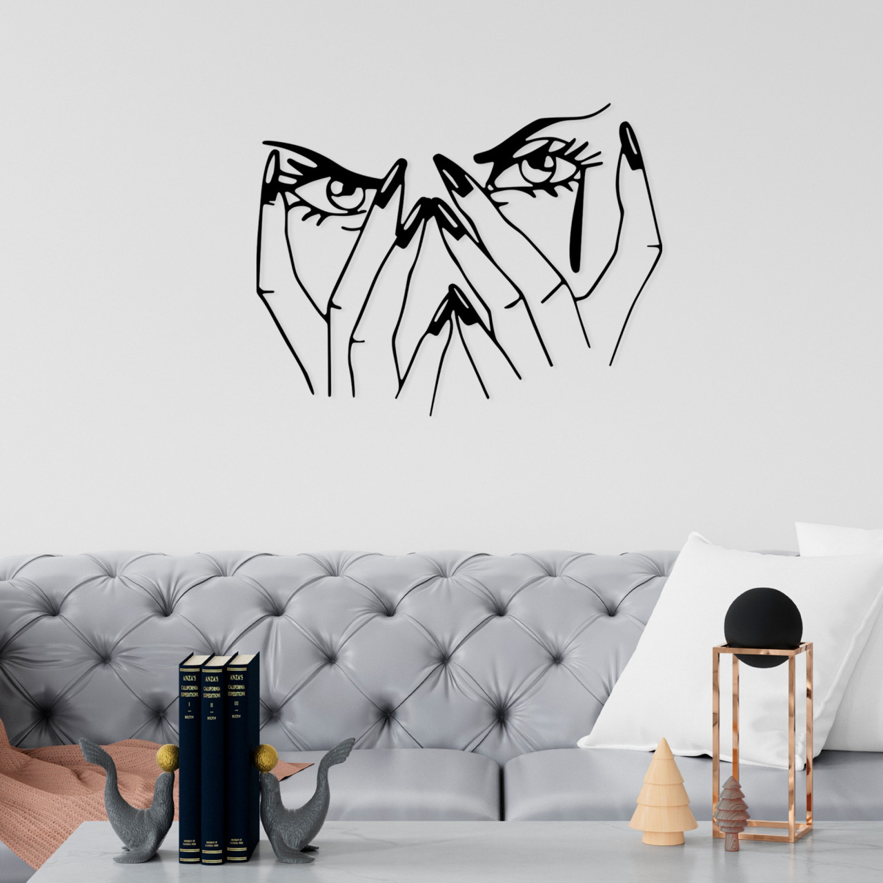 Poze Accesoriu decorativ de perete metalic Woman Eyes