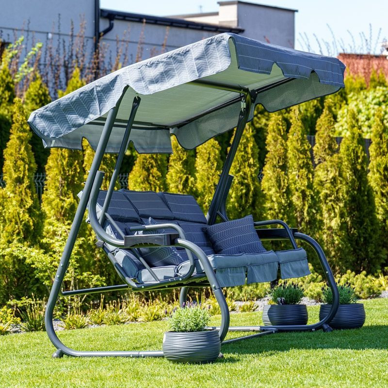 Poze Balansoar de terasa Ines B gri/bleumarin L215 cm