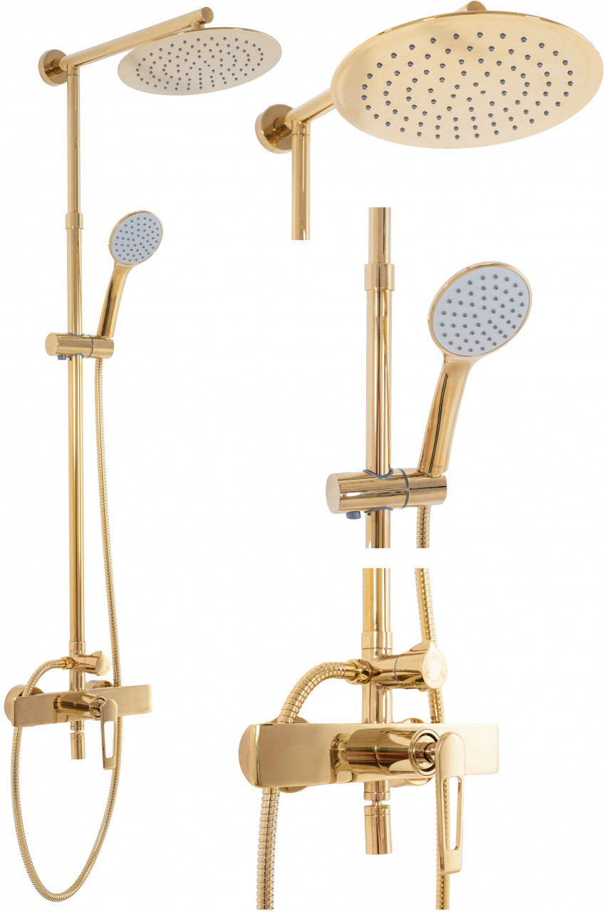 Poze Baterie de dus Aldi aurie