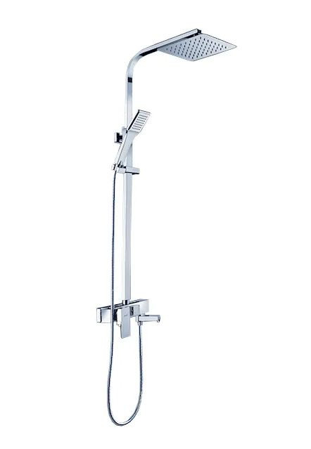 Poze Baterie pentru dus Navaro silver reglabilă – H 73-119,5 cm