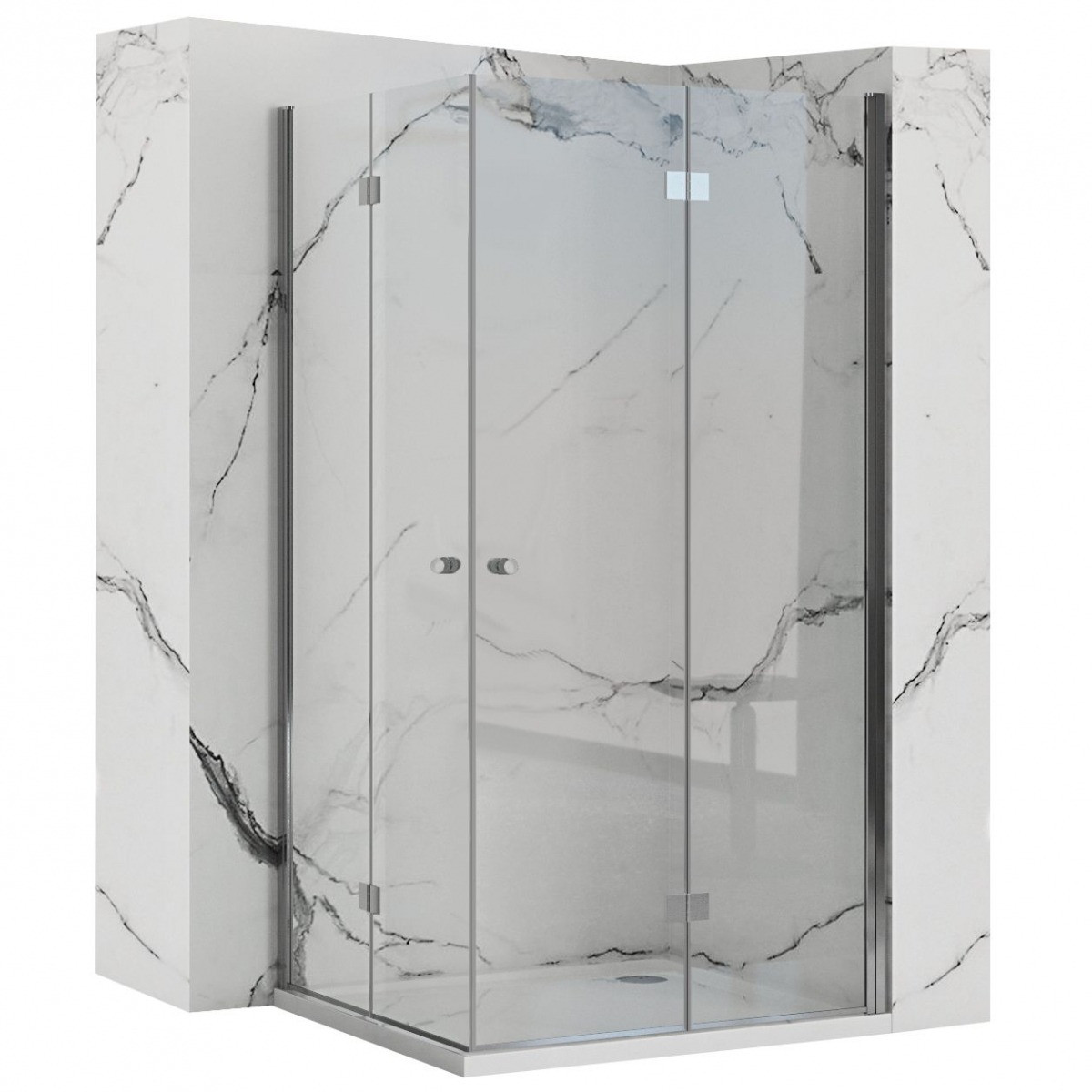 Poze Cabina dus Fold crom - 80x80 cm