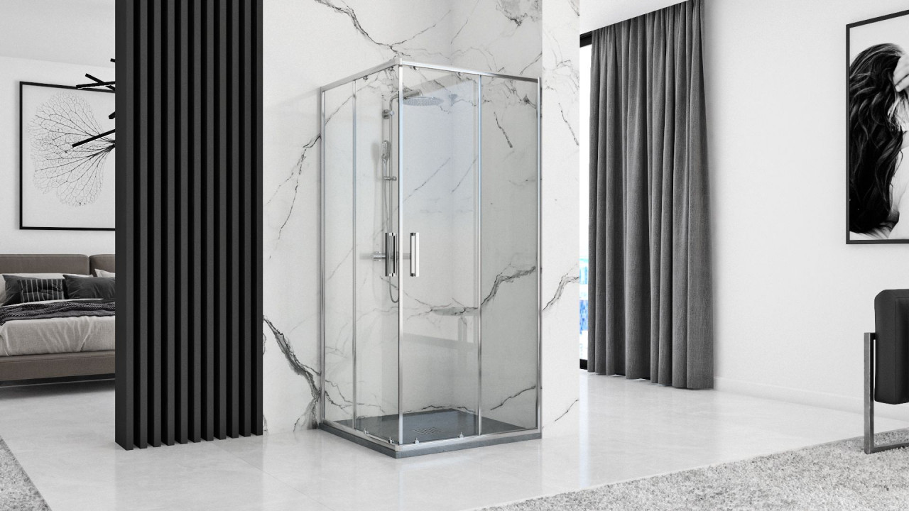 Poze Cadita pentru dus Rock gri – L90 x l90cm