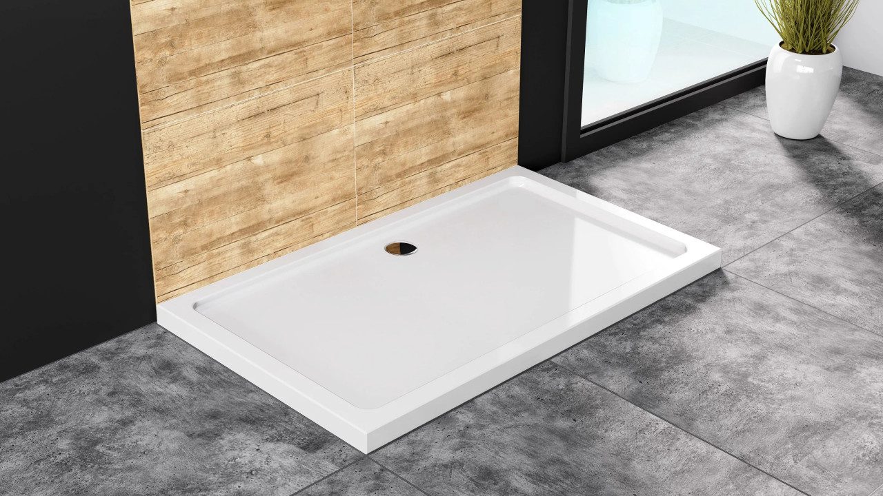 Poze Cadita pentru dus Savoy neagra 80x100