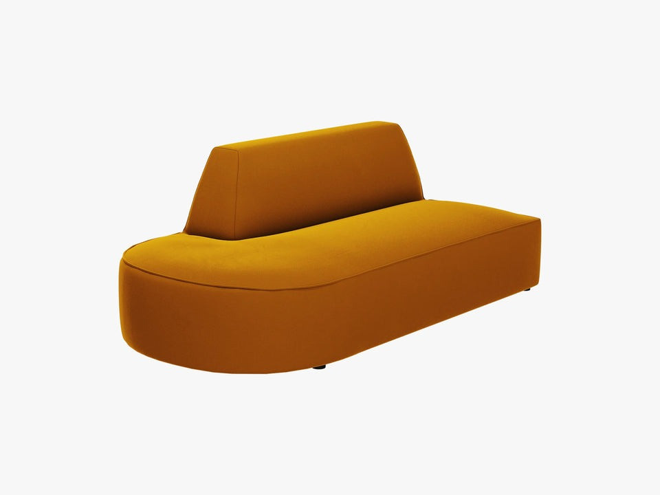 Poze Canapea 2 locuri rotunjita deschisa Ruby catifea L181 cm
