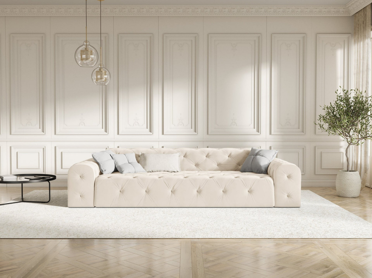 Poze Canapea 4 locuri Candice catifea L255 cm
