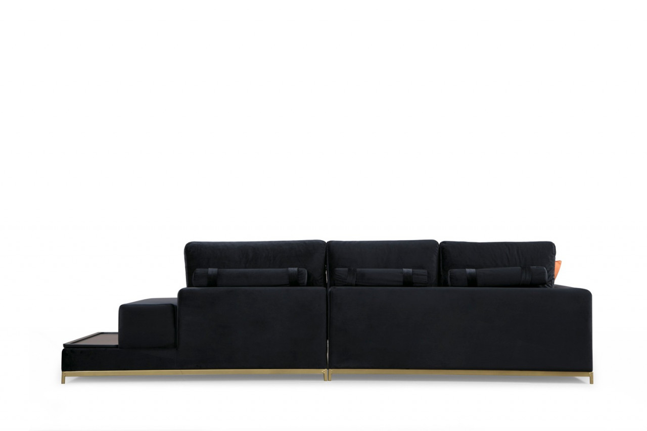 Poze Canapea 4 locuri Line neagra
