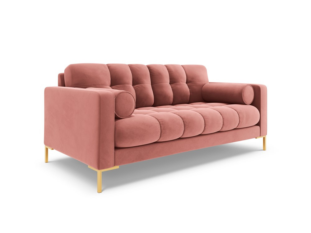 Poze Canapea Bali 2 locuri velvet/picioare gold – L152 x l92 x h75