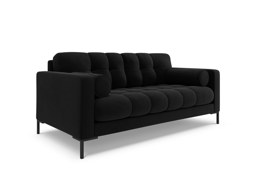 Poze Canapea Bali 2 locuri velvet/picioare negre – L152 x l92 x h75