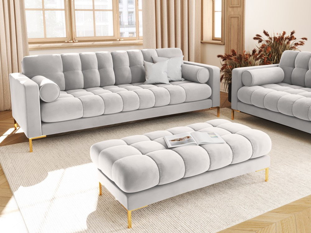 Poze Canapea Bali 3 locuri velvet/picioare gold – L177 x l92 x h75