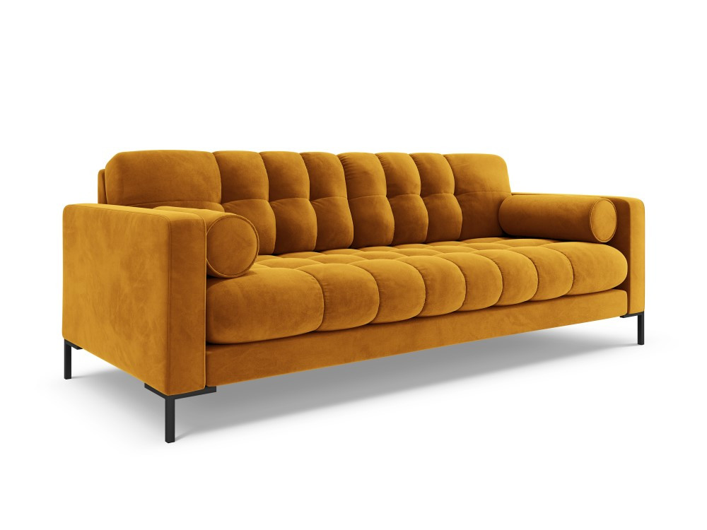 Poze Canapea Bali 3 locuri velvet/picioare negre – L177 x l92 x h75