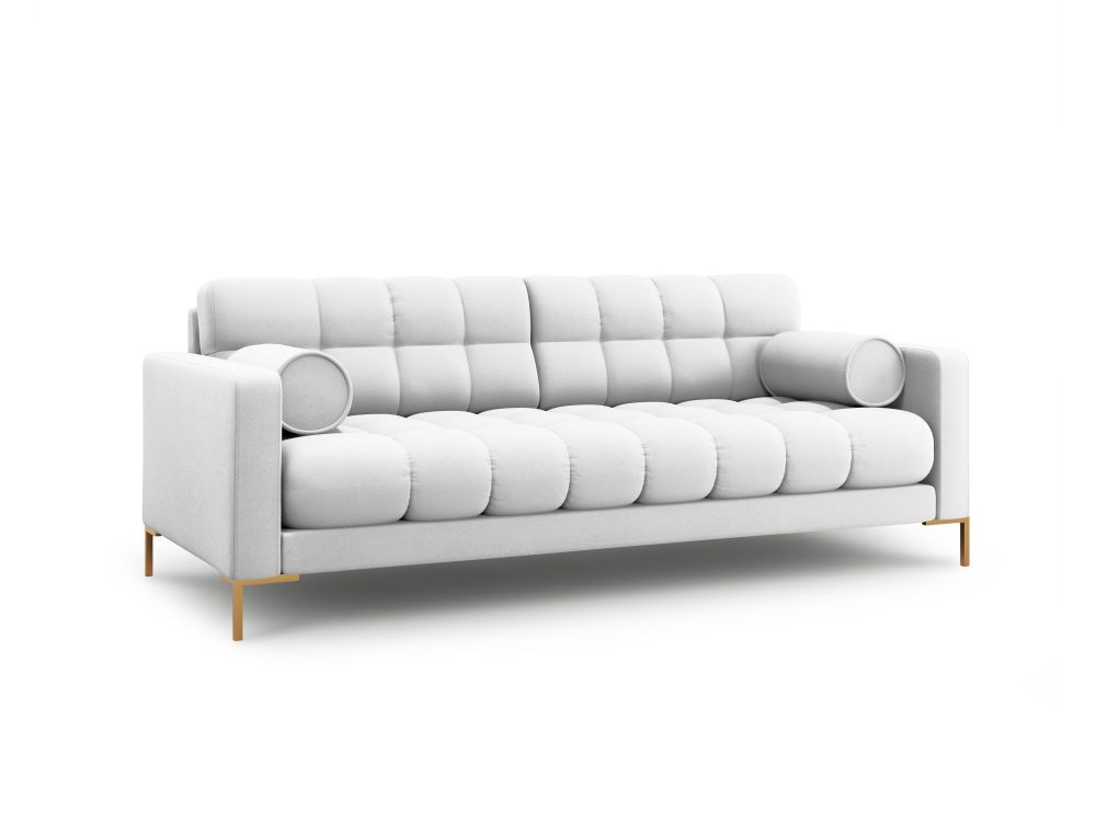 Poze Canapea Bali 4 locuri stofa/picioare gold – L217 x l92 x h75