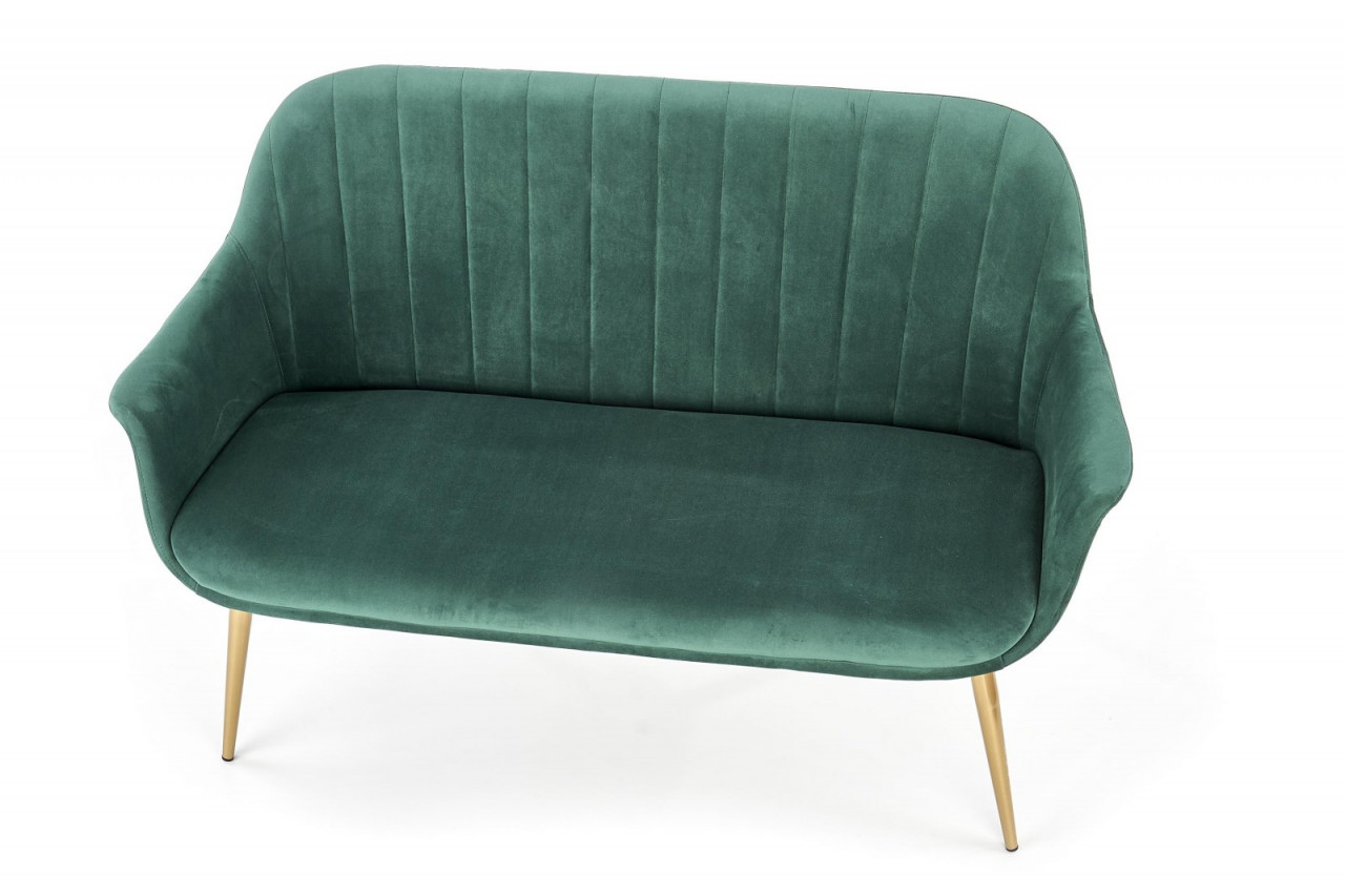 Poze Canapea catifea Elegance 2 XL verde - H 78 cm