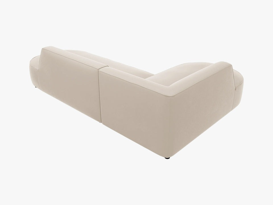 Poze Canapea deschisa pe o parte rotunjita 4 locuri Ruby catifea L273 cm