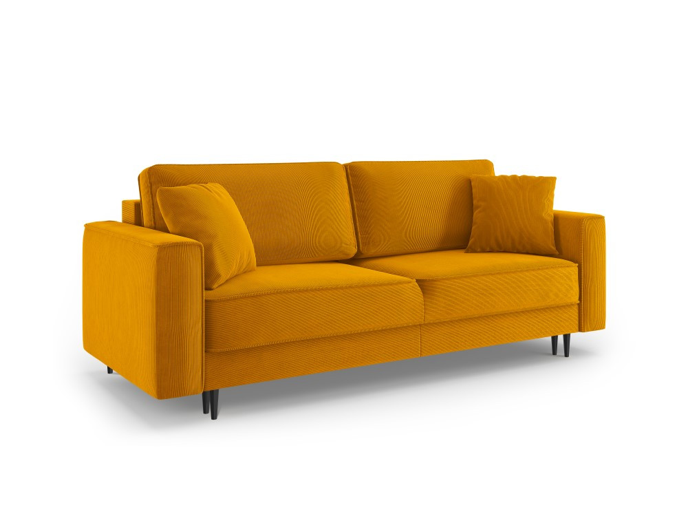 Poze Canapea Fano 3 locuri velvet/picioare negre – L233 x l102 x h89 cm