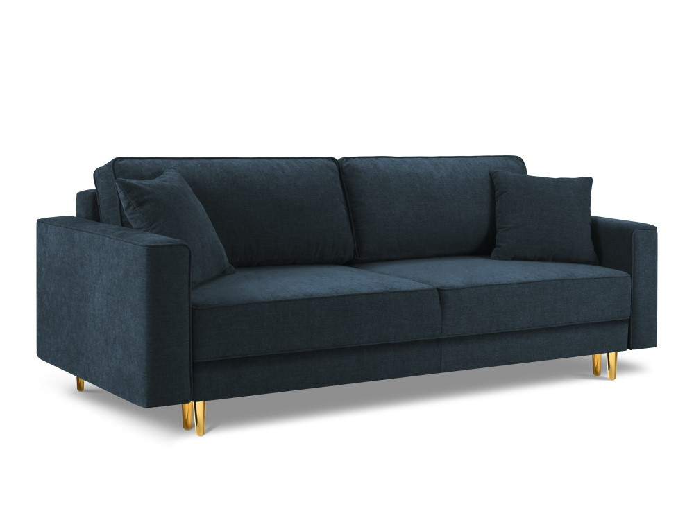 Poze Canapea tapitata Fano 3 locuri picioare gold – L233 x l102 x h89 cm