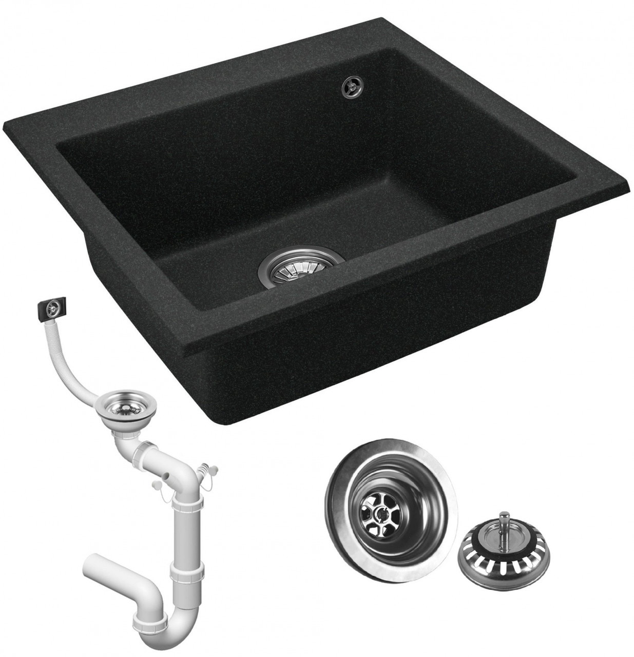 Poze Chiuveta bucatarie Granit West XL black METALLIC