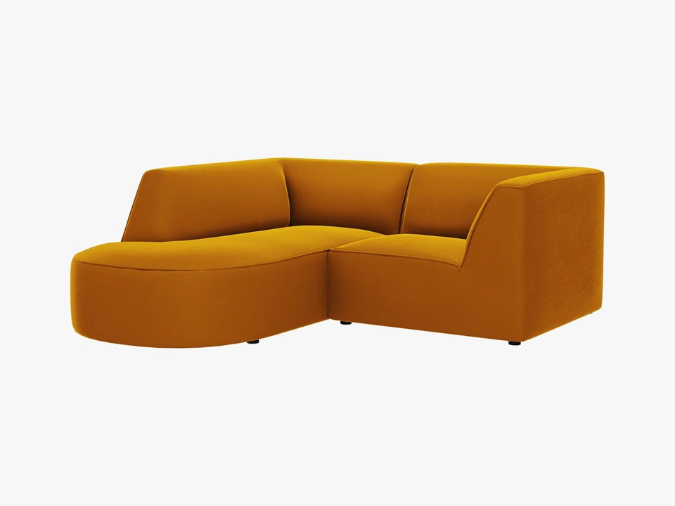 Poze Coltar 3 locuri rotund Ruby catifea L186 cm