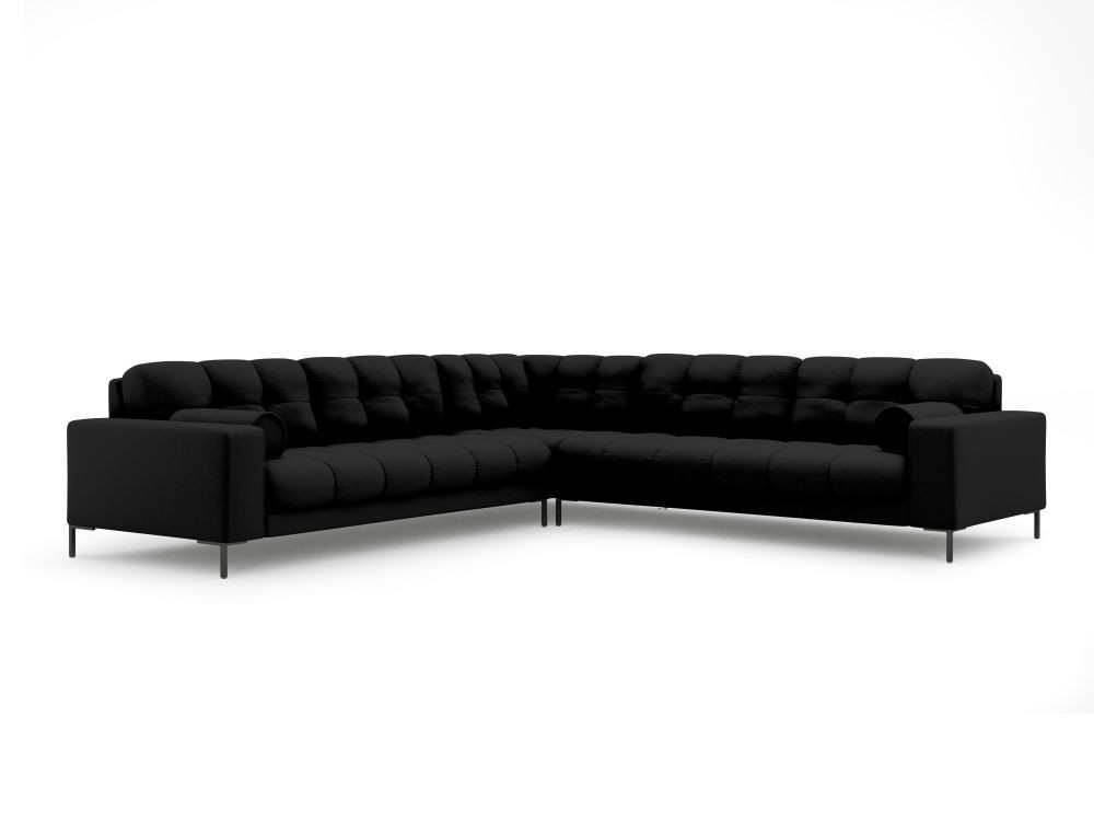 Poze Coltar 6 locuri Bali tapitat/picioare negre – L256 x l256 x h75