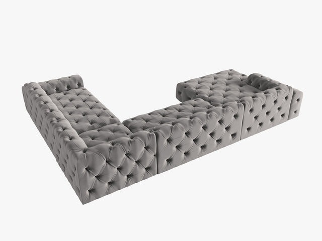 Poze Coltar 6 locuri Candice catifea L334 cm