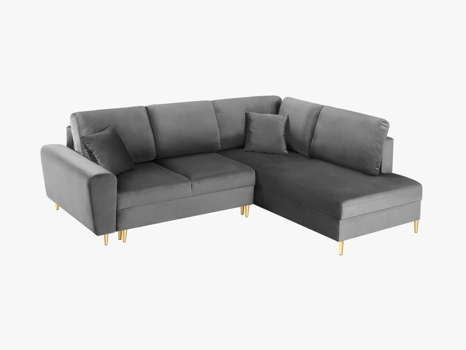 Poze Coltar extensibil 5 locuri Moghan catifea L243 cm