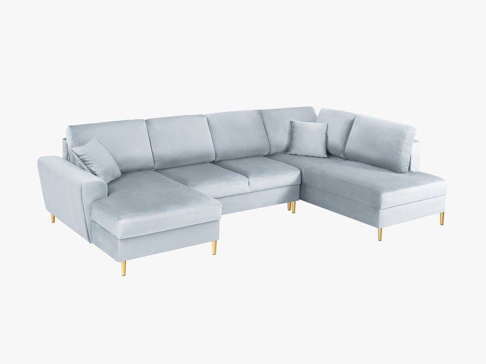 Poze Coltar extensibil 7 locuri Moghan catifea L313 cm