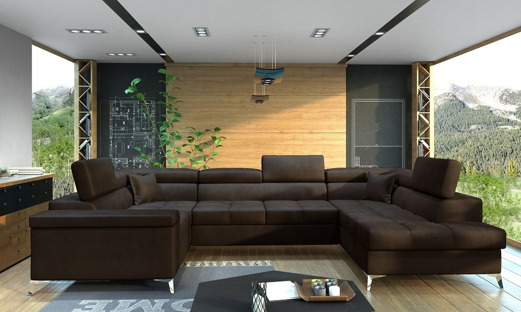 Poze Coltar living extensibil Thiago – L350 x l202 x h90 cm