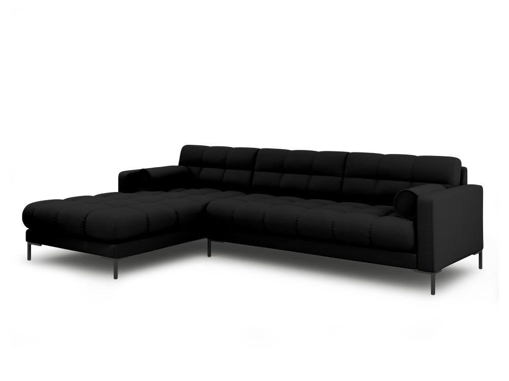 Poze Coltar tapitat Bali 5 locuri stofa/picioare negre – L293 x l185 x h75