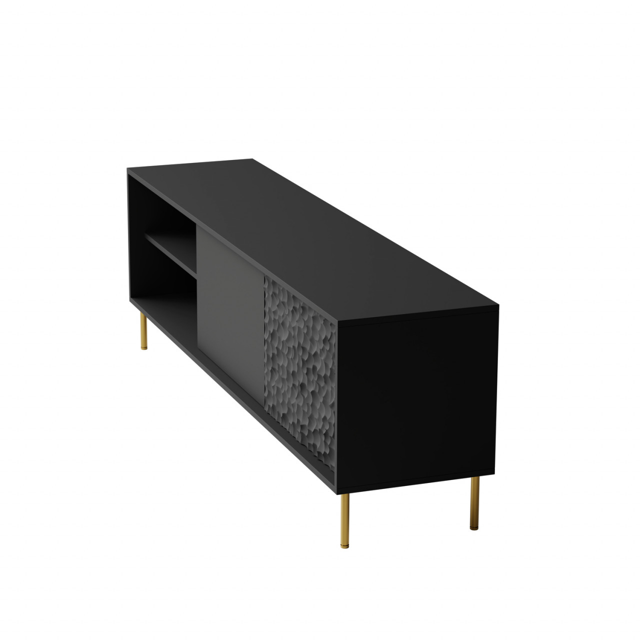 Poze Comoda Bullet RTV-1 L180 cm negru/auriu