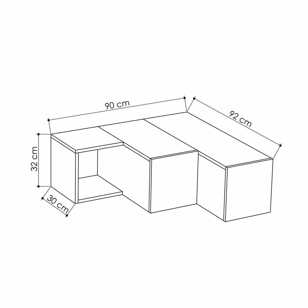 Poze Comoda TV Compact alba / stejar