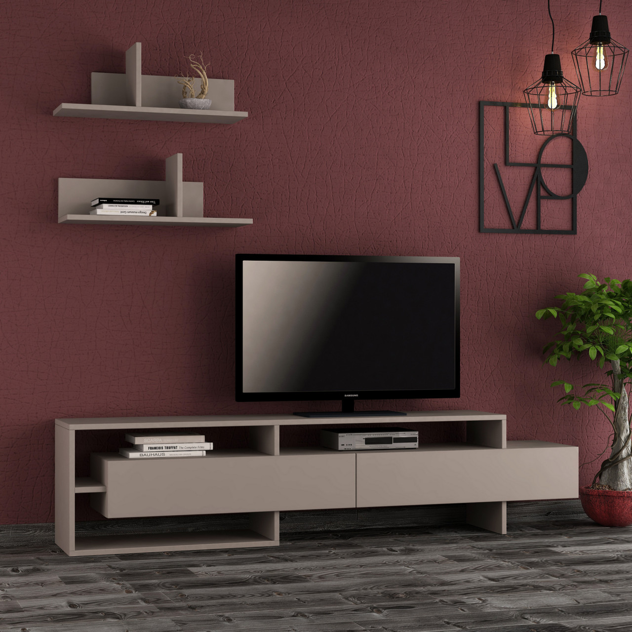 Poze Comoda TV Gara light mocha