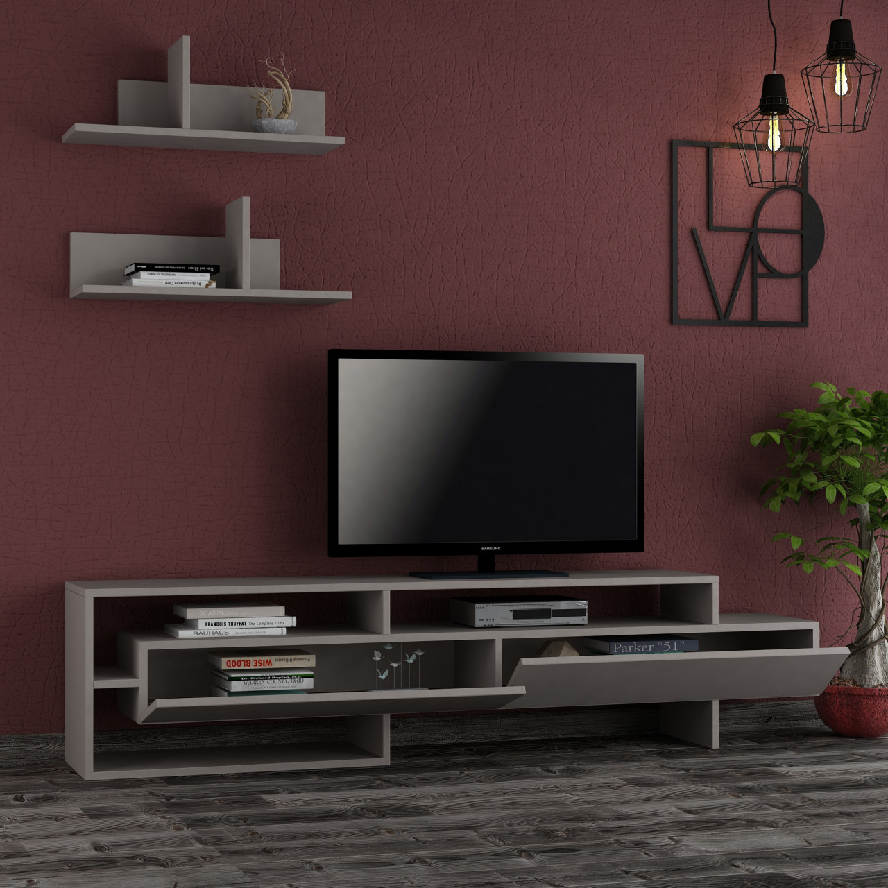 Poze Comoda TV Gara light mocha