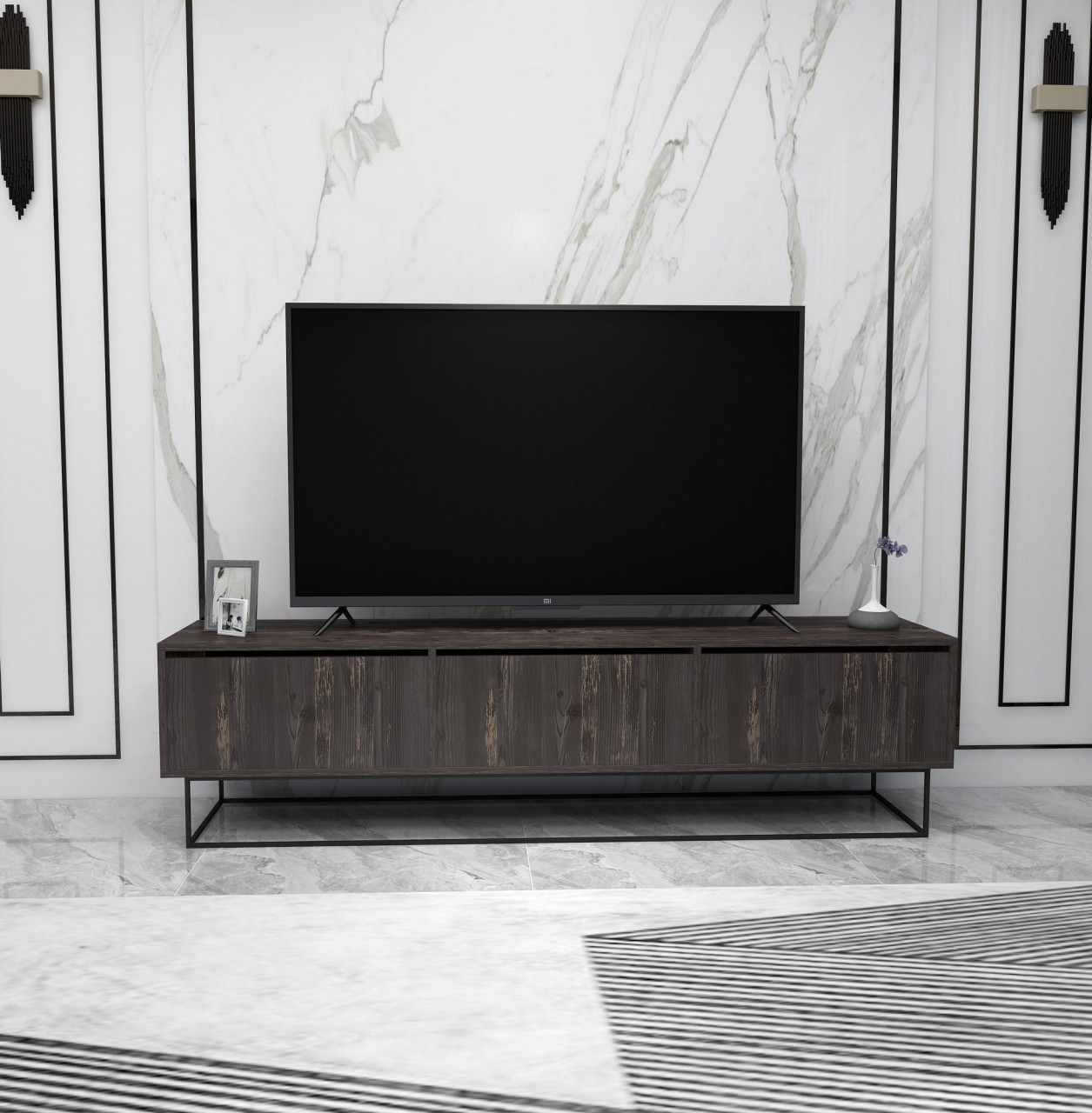 Poze Comoda TV Kordon 180 maro inchis/negru