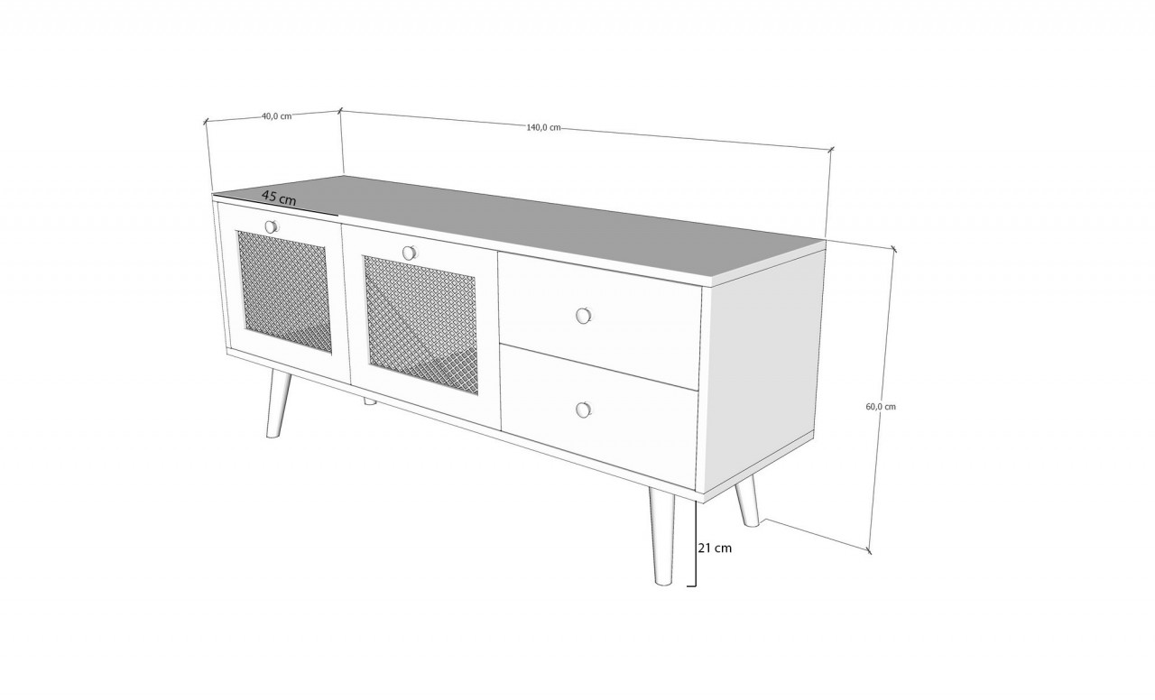 Poze Comoda TV Patara 140 stejar