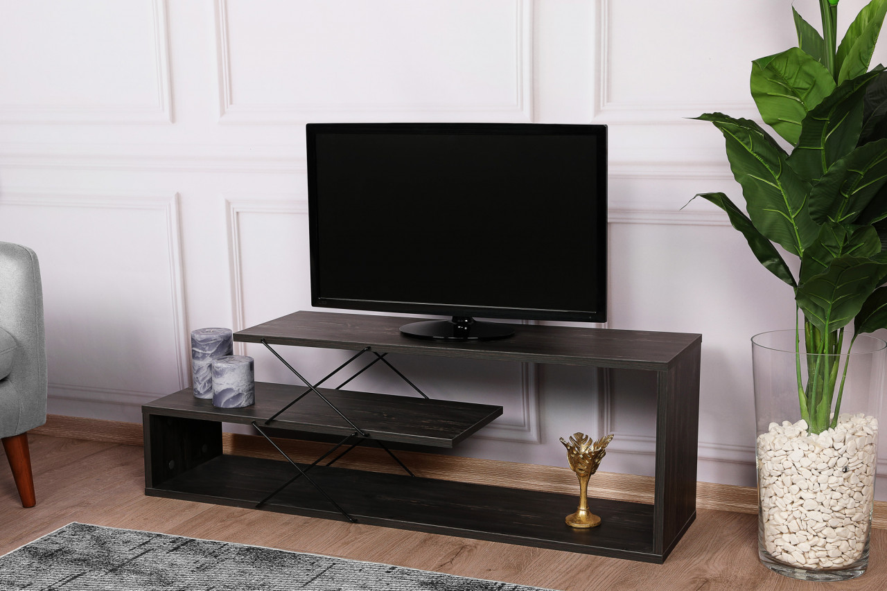 Poze Comoda TV Zigzag maro inchis