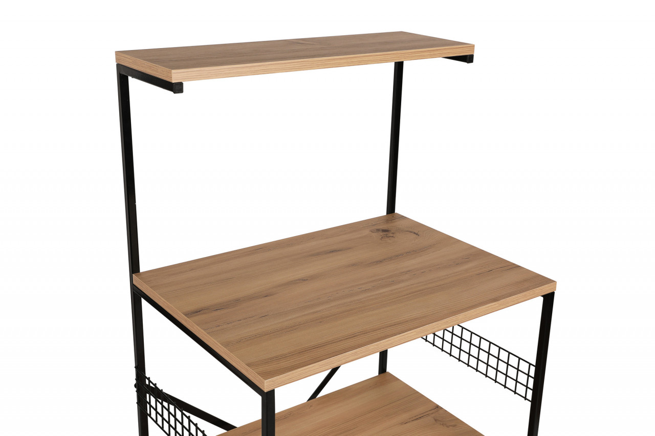 Poze Dulap MDF multifunctional Anemon negru/pin L60 cm - H124 cm