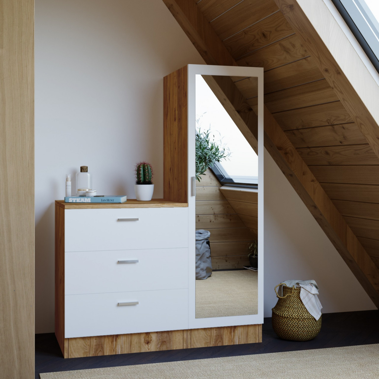 Poze Dulap MDF multifunctional CC6-AW L100 cm - H140 cm