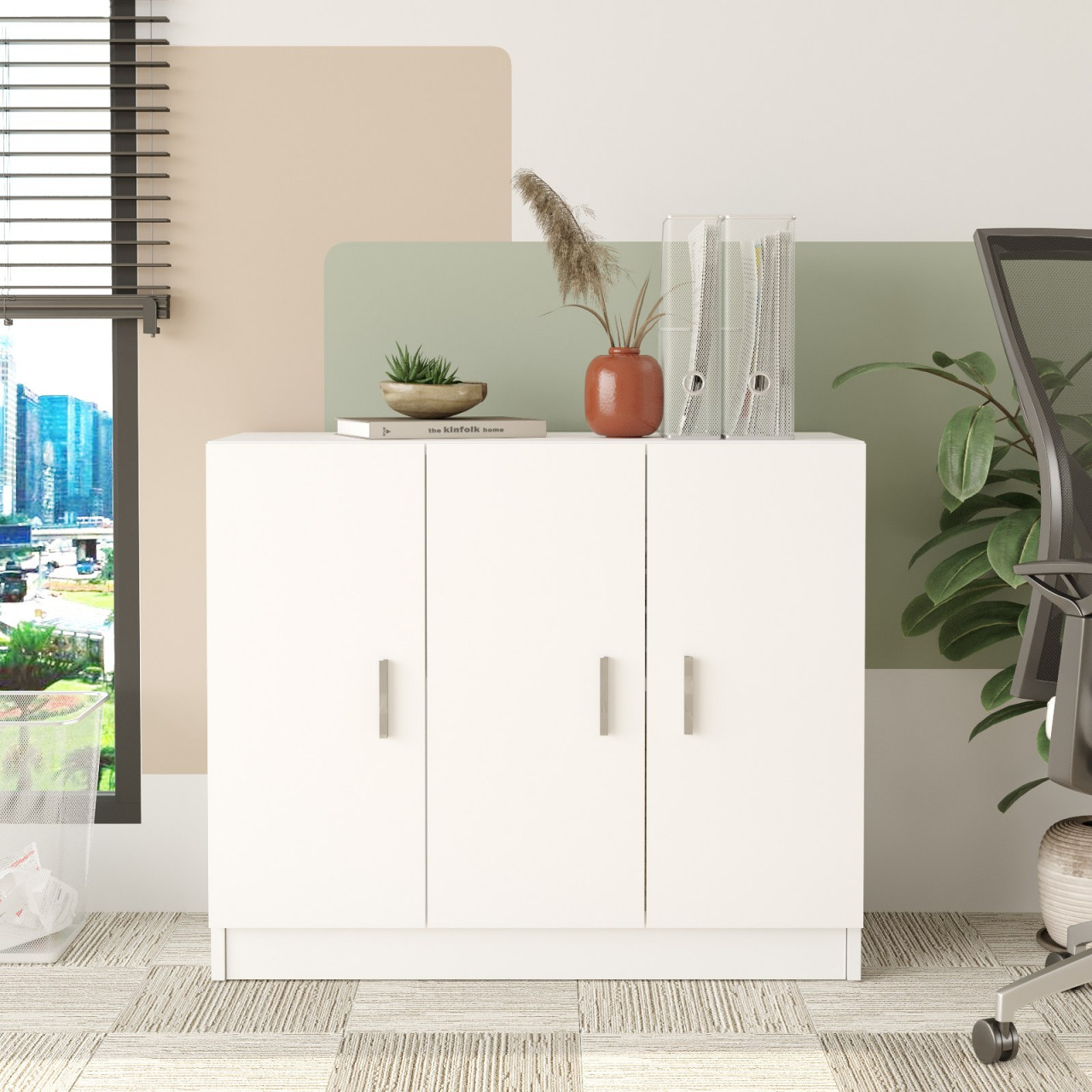 Poze Dulap MDF multifuncțional Vario E alb L89,1 cm - H 73,8 cm