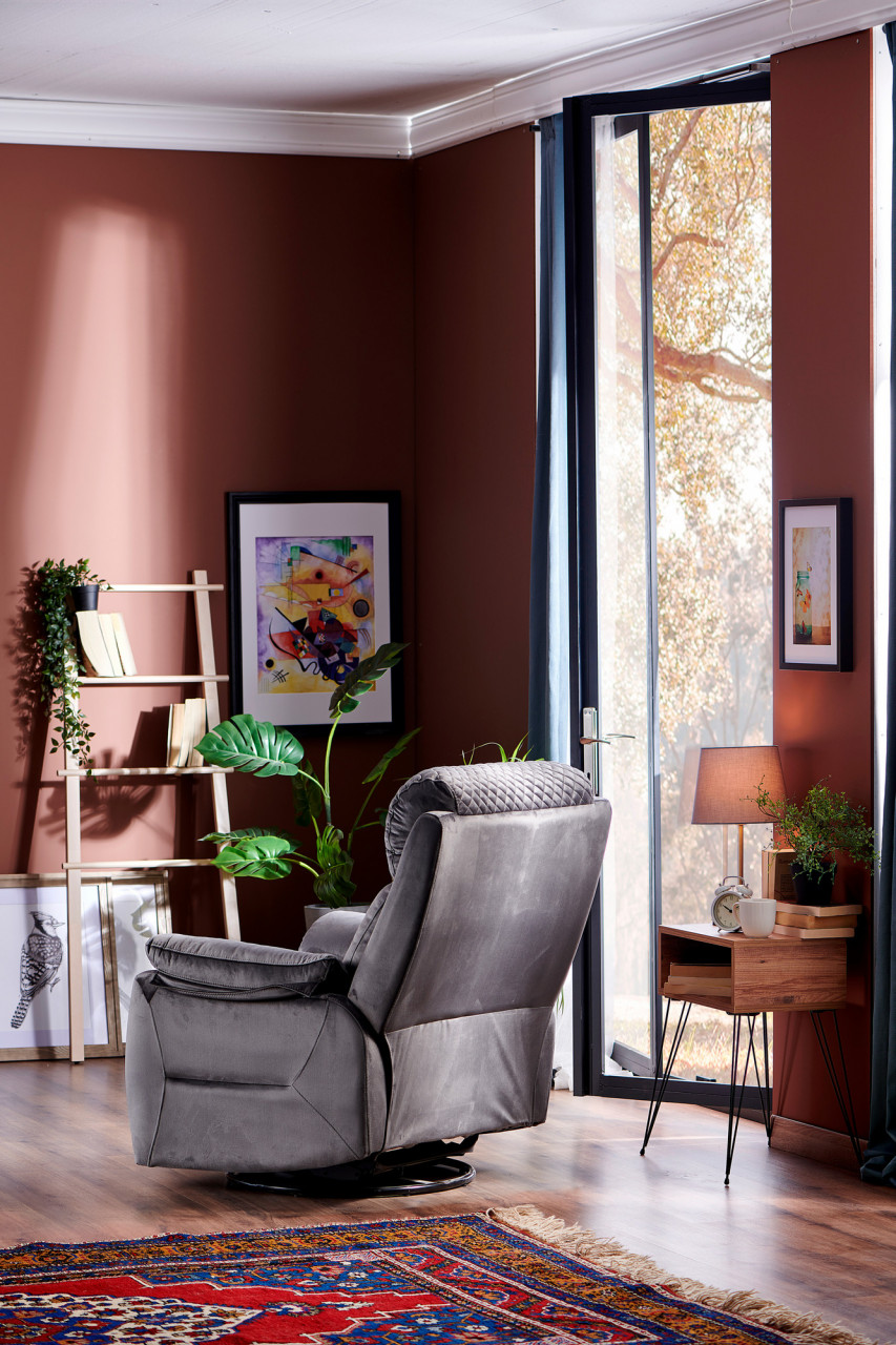 Poze Fotoliu cu recliner Trone gri