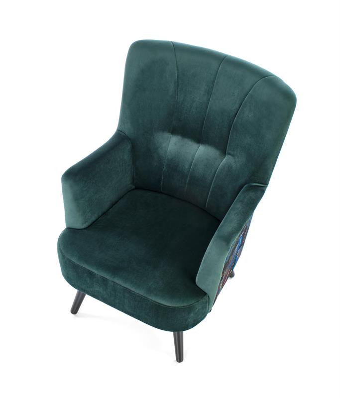 Poze Fotoliu Pagoni velvet verde - H95 cm