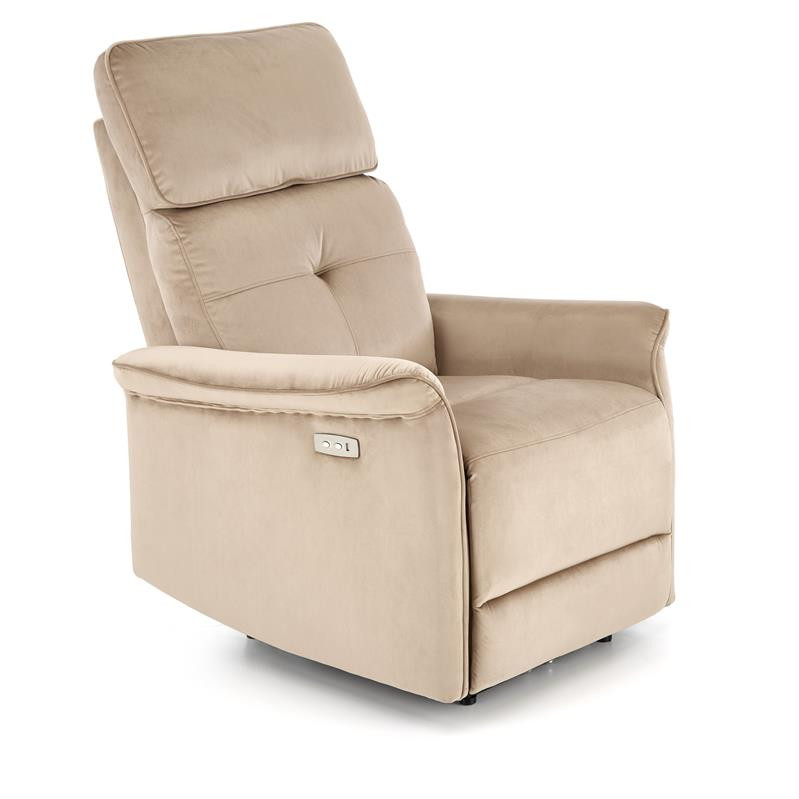 Fotoliu recliner semir velvet bej - h108 cm