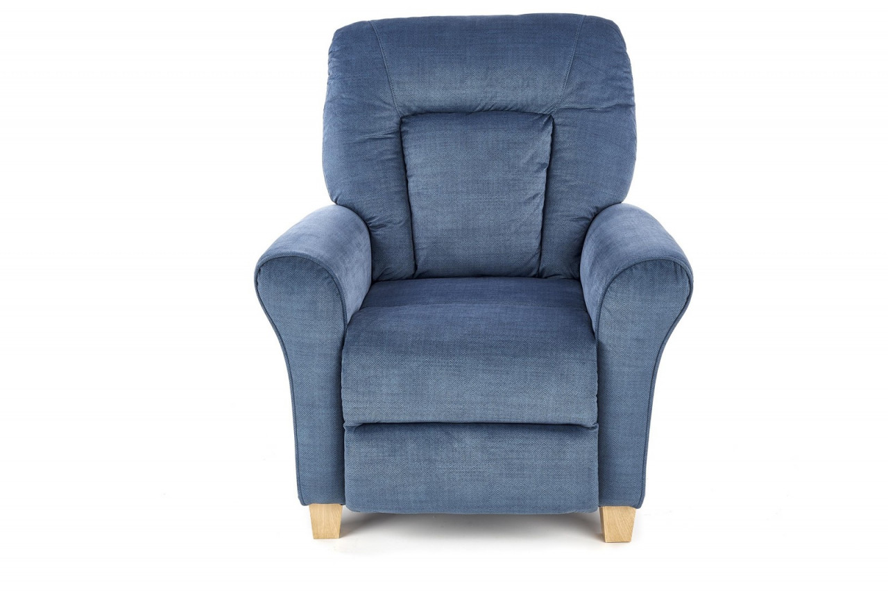 Poze Fotoliu recliner tapitat Bard bleumarin - H 102-76 cm
