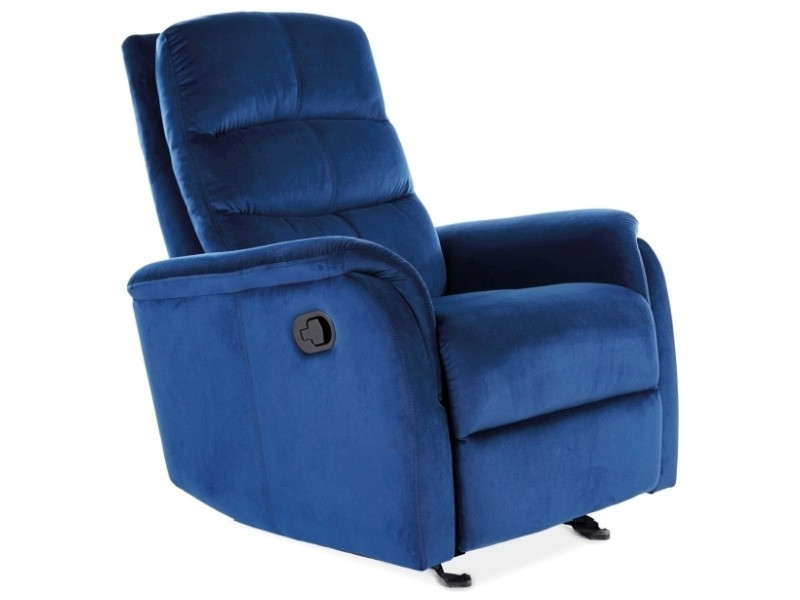 Poze Fotoliu recliner tapitat Jowisz Velvet albastru - H102