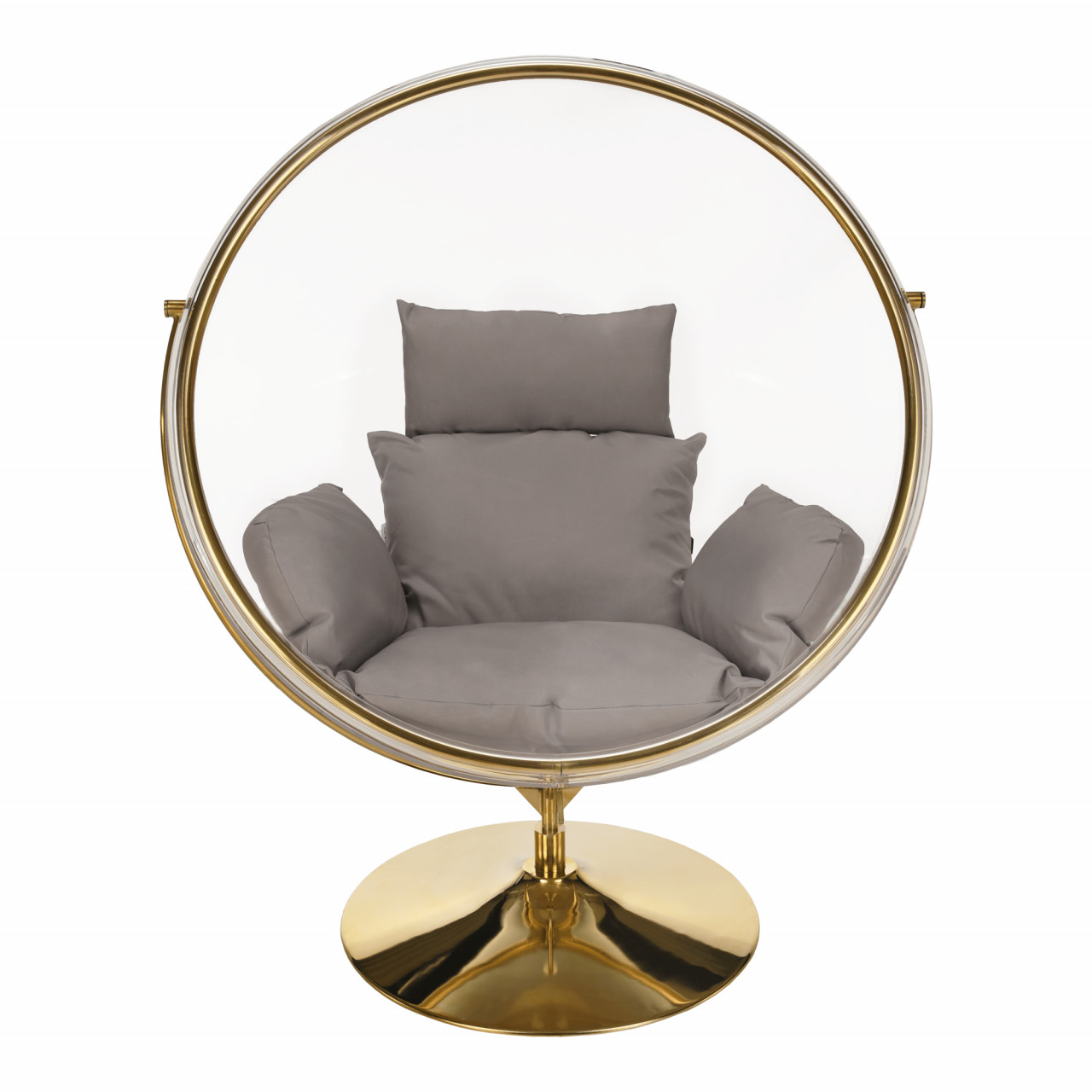 Poze Fotoliu suspendat cu suport Bubble Tip2 transparent/auriu/gri