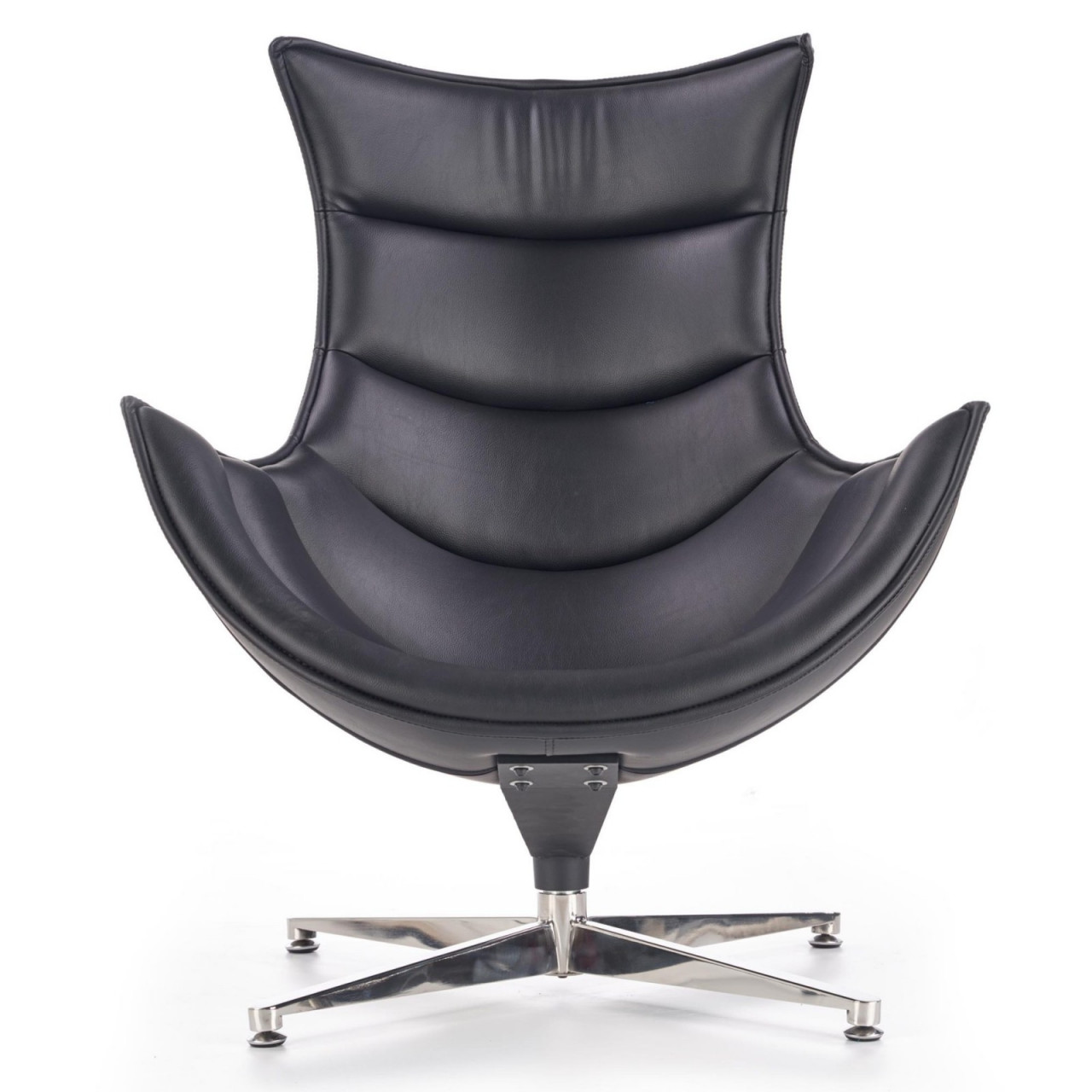 Poze Fotoliu tapitat Luxor negru - H 96 cm