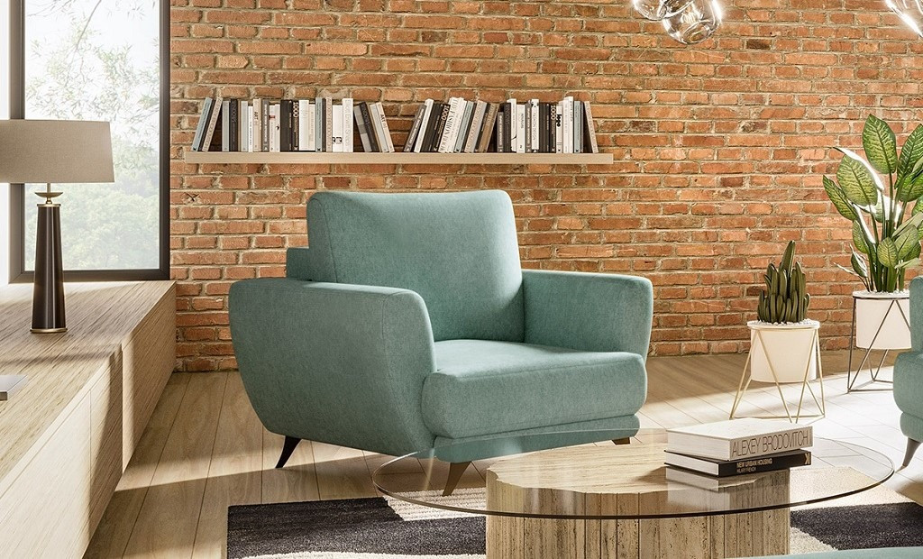 Poze Fotoliu tapitat Megis – L102 x l94 x h87 cm