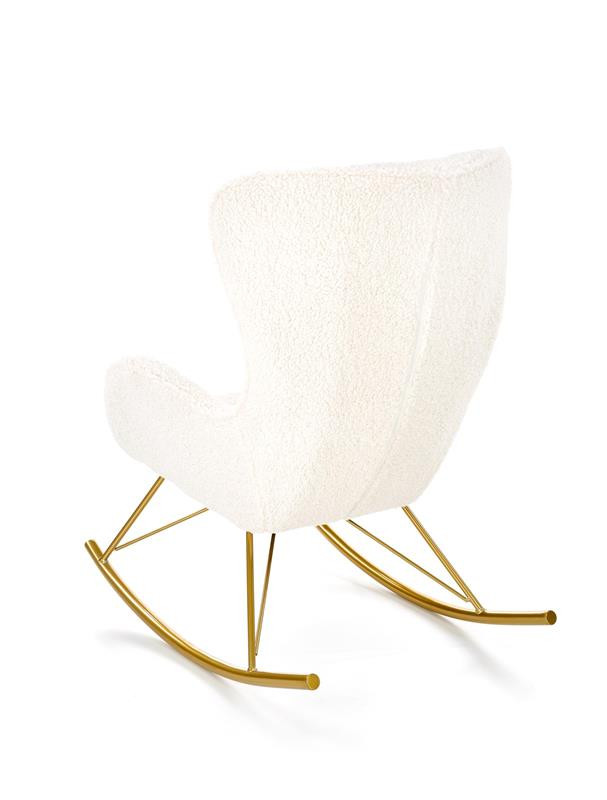 Poze Fotoliu tip balansoar Liberto crem/gold - H106 cm